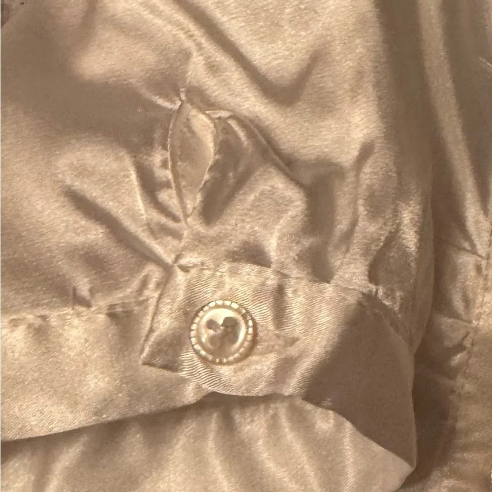 🎅 The Children’s Place white satin button down gathers in front girls 10/12